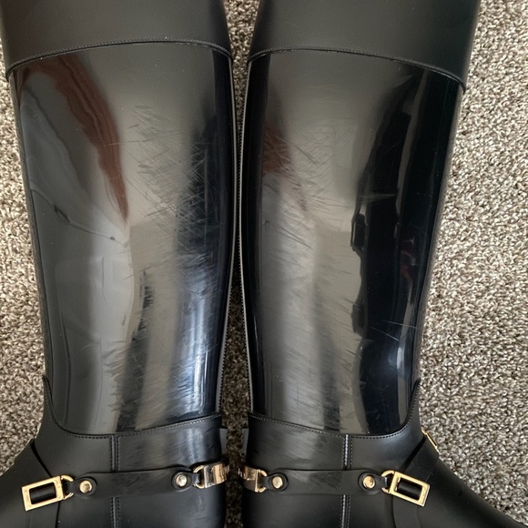 Jimmy Choo Black Rain Boots - Picture 5 of 6